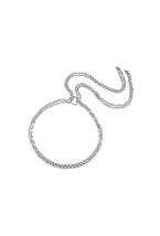Double Chain Silver Belt Necklace - фото 122293