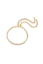 Double Chain Gold Belt Necklace - фото 122295