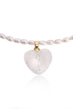 Choker made of natural rice pearls - фото 122355