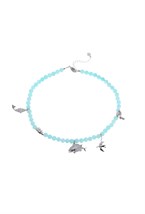 Choker made of blue amazonite - фото 122360