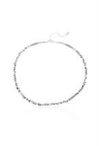 Choker made of gray jewelry glass Rhodium - фото 122364