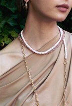 Choker made of multicolored seashell - фото 122372