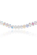 Necklace made of sparkling beads Rhodium - фото 122380