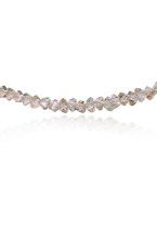 Choker made of beige jewelry glass Rhodium - фото 122383
