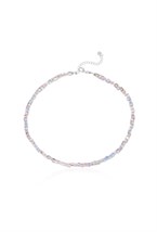 Jewelry glass choker in the form of cubes, multicolor Rhodium - фото 122391