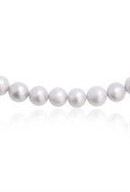 Choker made of silver-gray pearls Rhodium - фото 122401