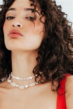 Choker made of Rock crystal Rhodium - фото 122405