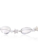 Necklace made of large rhinestone beads Rhodium - фото 122407