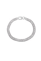 Choker-a chain with a dense weave Rhodium - фото 122409