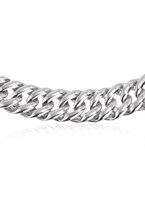 Choker-a chain with a dense weave Rhodium - фото 122410