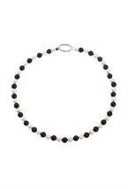 Choker made of natural Pearls and black Agate - фото 122436