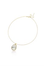 Сhoker with a rhinestone Drop pendant Gold - фото 122441