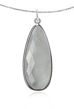 Сhoker with a rhinestone Drop pendant Rhodium - фото 122444