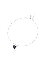 Choker with a purple amethyst Heart pendant - фото 122447