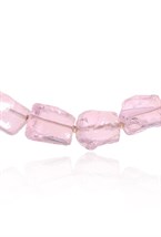 Choker made of large beads, rose quartz - фото 122450