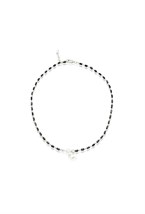 Black Agate Choker with Cat Symbol - фото 122455