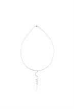 Rhodium Plated Choker with Spiral Symbol - фото 122467