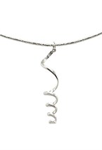 Rhodium Plated Choker with Spiral Symbol - фото 122468
