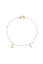 Pearl Choker with Star and Moon - фото 122470