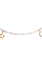 Pearl Choker with Star and Moon - фото 122471