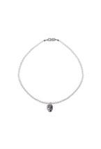 Choker white Swarovski Crystalls and Swarovski Skull - фото 122476