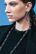 Pulse Symbol Chain Choker Rhodium - фото 122480