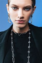 Pulse Symbol Chain Choker Rhodium - фото 122481