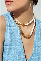 Pearls Green Crystal Choker - фото 122511