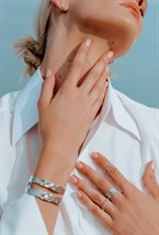 Silver ring with a Daisy symbol - фото 122567