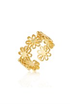 Golden ring with a Daisy symbol - фото 122568