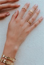 Gold ring with symbol Knot - фото 122573