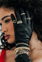 Ring with a large heart Rhodium - фото 122591