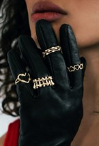 Ring with micro hearts Gold - фото 122593