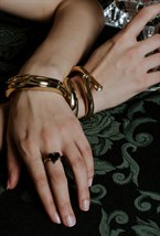 Ring with a Heart symbol and black cubic zirconia Gold - фото 122599