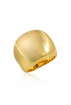 Wide signet ring Gold - фото 122600