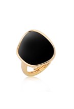 Asymmetrical signet ring Gold - фото 122628