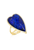 Lapis Lazuli Heart Ring - фото 122641