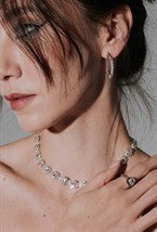 Heart Zirconia Rhodium Ring - фото 122661