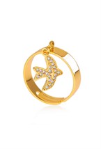 Gold Ring with Bird Charm - фото 122662