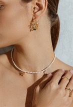 Gold Ring with Pin Charm - фото 122666