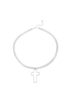 Necklace made of white shell stone - фото 122714