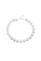 Necklace made of artificial grey pearls - фото 122723