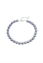 Necklace-made of artificial grey pearls - фото 122726