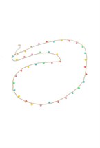 Necklace with multicolored hearts - фото 122735