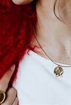 Necklace with Circle and Star - фото 122764