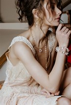 Necklace made of rock crystal - фото 122766