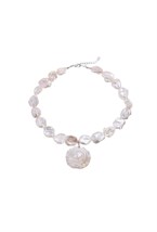 Baroque Pearl Necklace with Rose - фото 122770