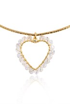 Necklace with Crystal Heart - фото 122774