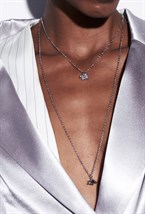 Necklace with Clematis Flower - фото 122780