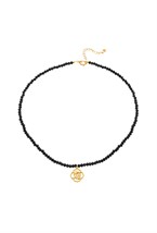 Necklace made of black Agate - фото 122809